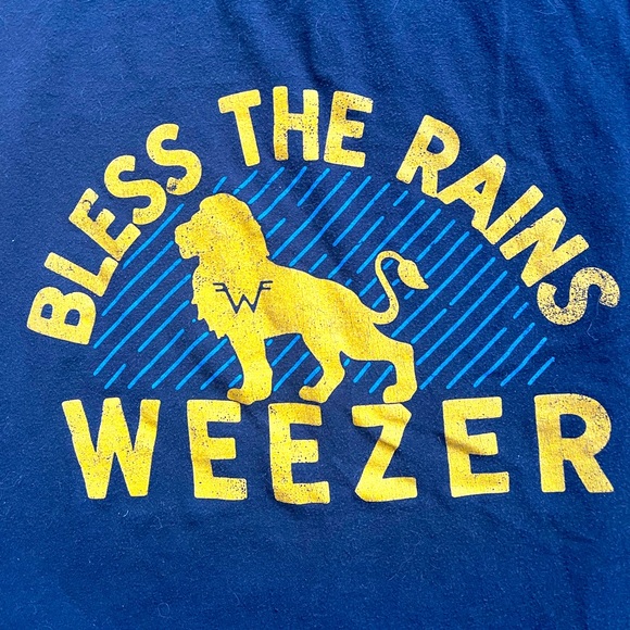 Large Black Tultex Weezer Bless the Rains T-shirt - Picture 1 of 3